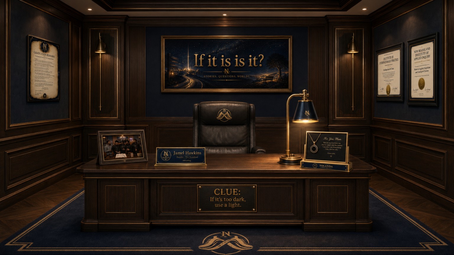 Existing interactive Founder’s Office room